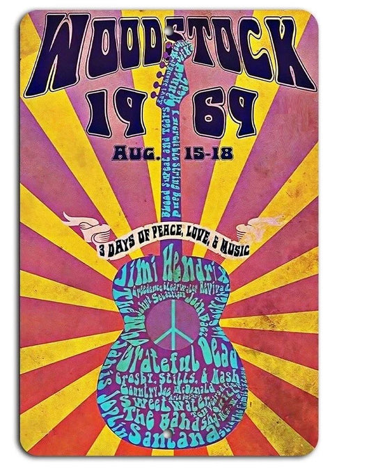 Woodstock 1969 Rock Concert Hippie Music Festival Retro