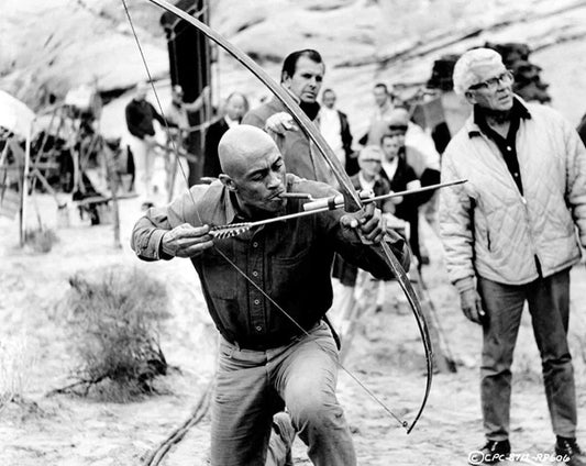 Woody Strode On Set Western Movie The Professionals Picture Magnet Print