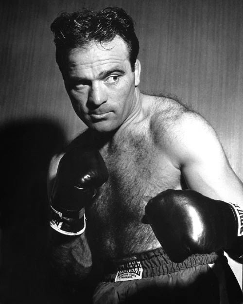 World Boxing Champion Marcel Cerdan Glossy Photo Boxer Pose Poster Print
