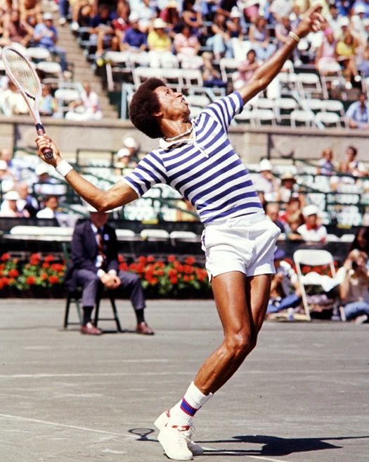 World Champion Tennis Player Arthur Ashe Glossy Keychain Keychain 1