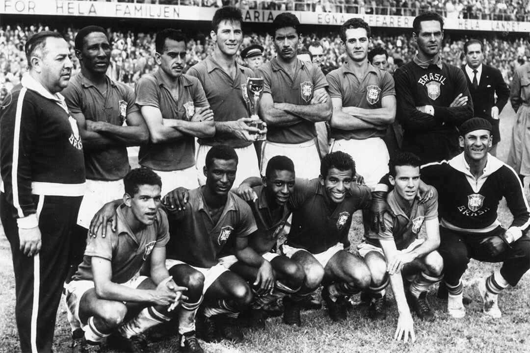 World Cup Champions 1958 Brazil Vintage Sport Wall Art Home Poster