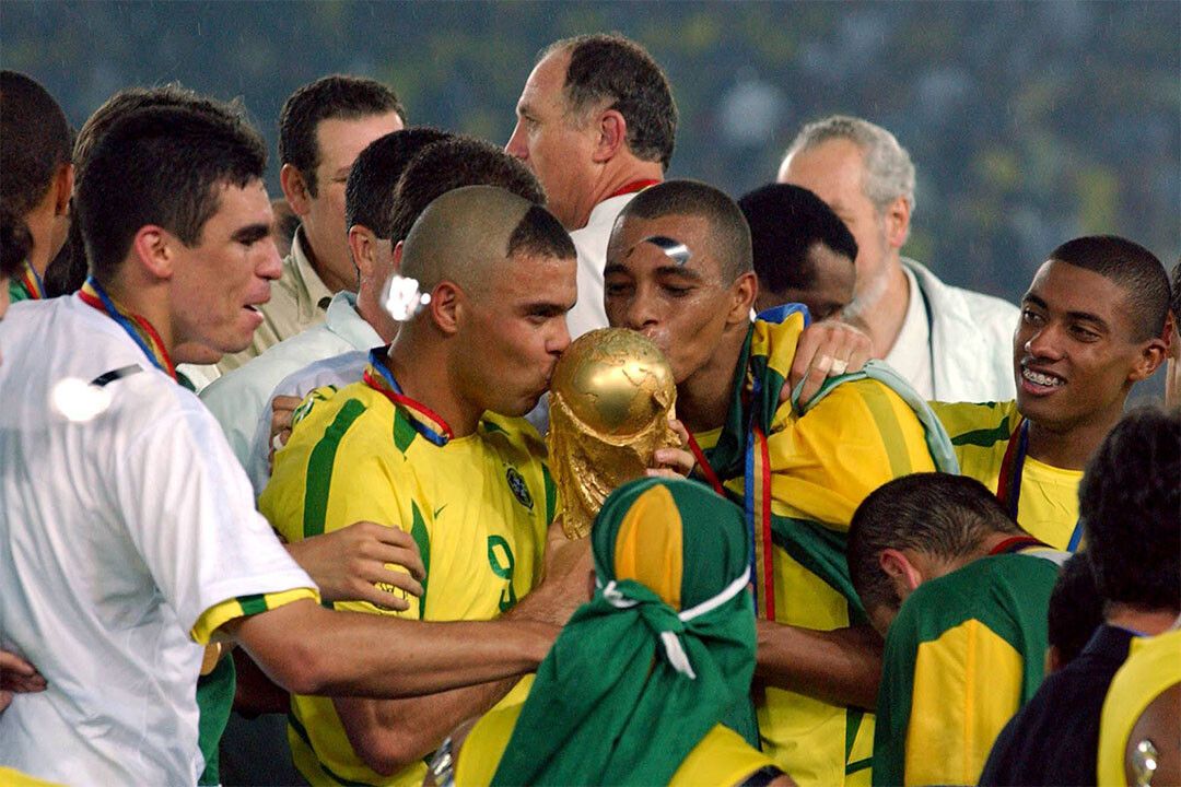 World Cup Champions 2002 Brazil Vintage Sport Keychain