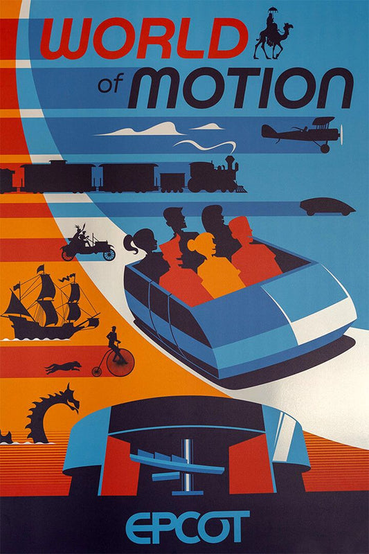 World Of Motion Epcot Center Attraction Vintage Wall Art Home Poster