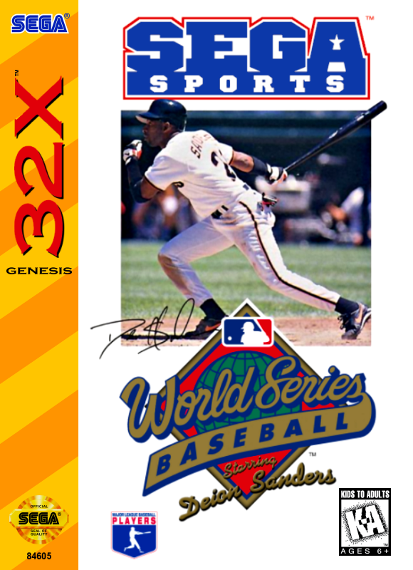 World Series Baseball Starring Deion Sanders Sega 32X Print Poster