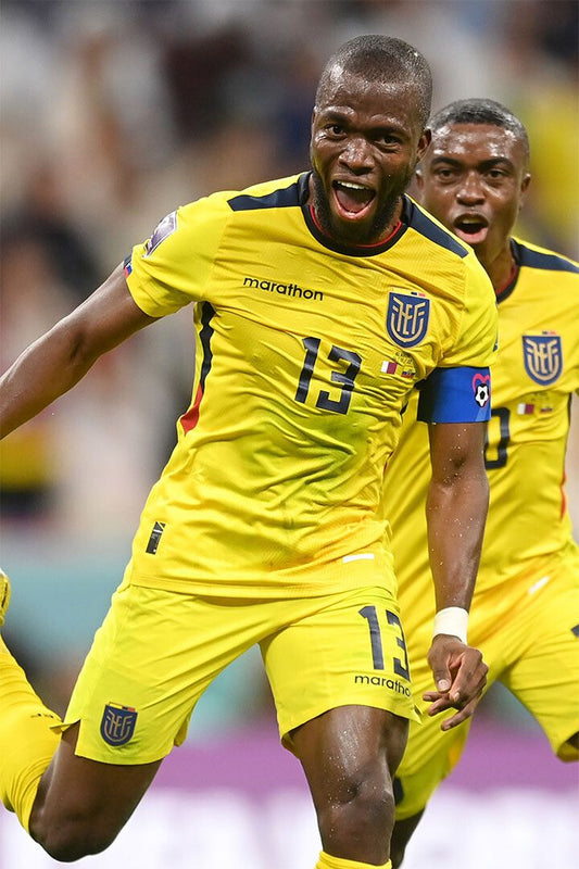 World Soccer Fans 2022 Ecuador Goal Enner Valencia Wall Art Poster