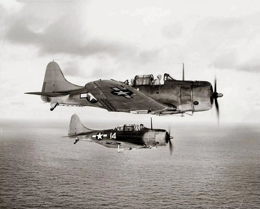 World War 2 1943 Navy Douglas Sbd 5 Dauntless Dive Bombers Picture Magnet