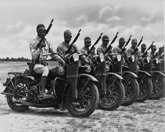 World War 2 Us Army Soldiers On Harley Davidsons Motorcycle Picture Photo
