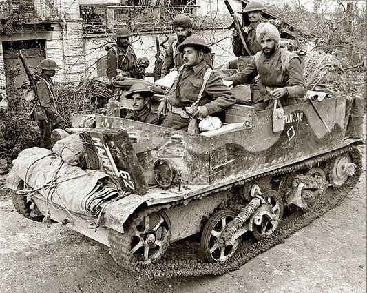 World War 2 Ww2 1943 Indian Infantry Brigade On A Tank Picture Magnet
