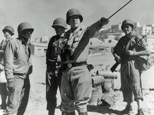 World War Ii General George S. Patton With His Men Picture Magnet Print