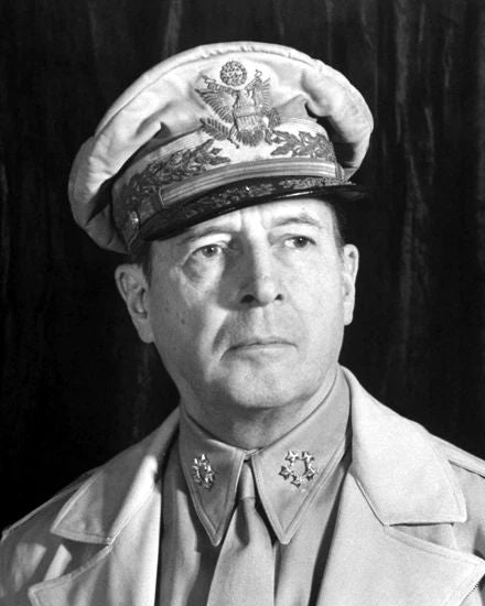 World War Ii General Douglas Macarthur Glossy Keychain Army Military Print 2