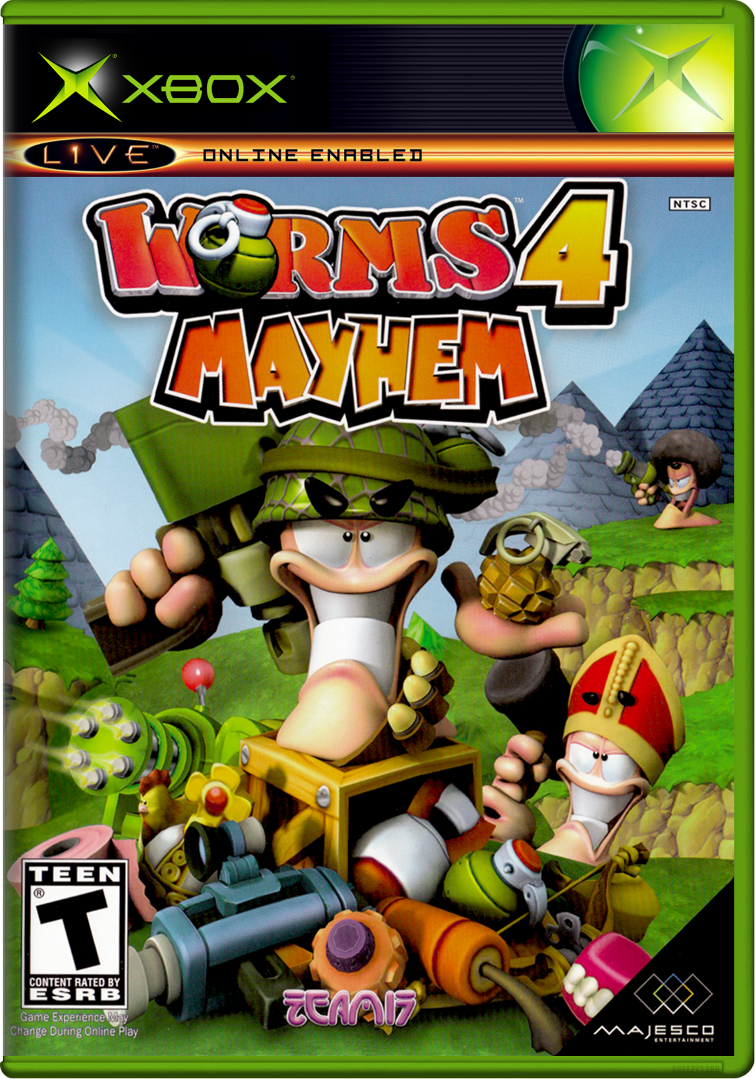 Worms 4 Mayhem Xbox Print Poster