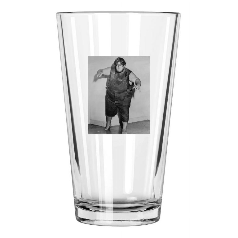Wrestler Haystacks Calhoun Photo Wrestling Nwa Pint Beer Drinking Glass