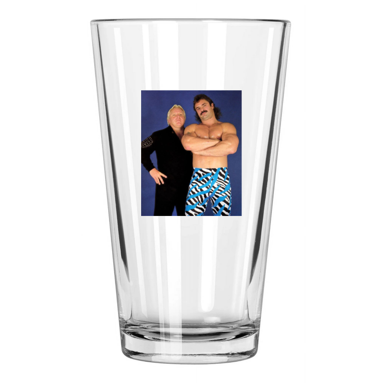 Wrestler Ravishing Rick Rude Photo Bobby Heenan Pint Beer Drinking Glass