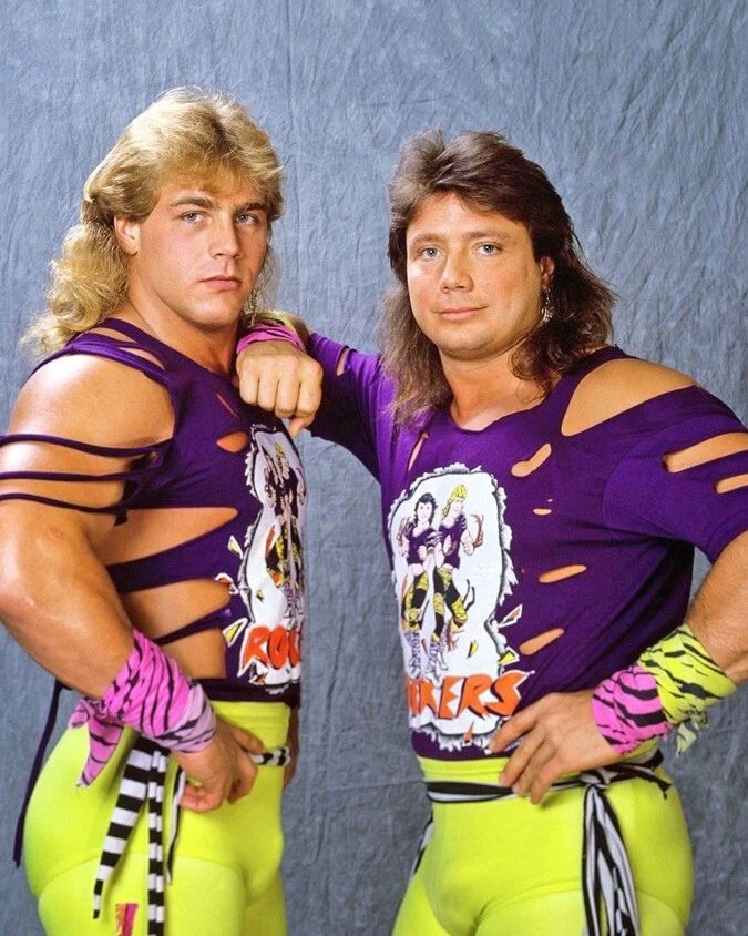 Wrestlers The Rockers Glossy Photo Wwf Print Shawn Michaels Marty Jannetty