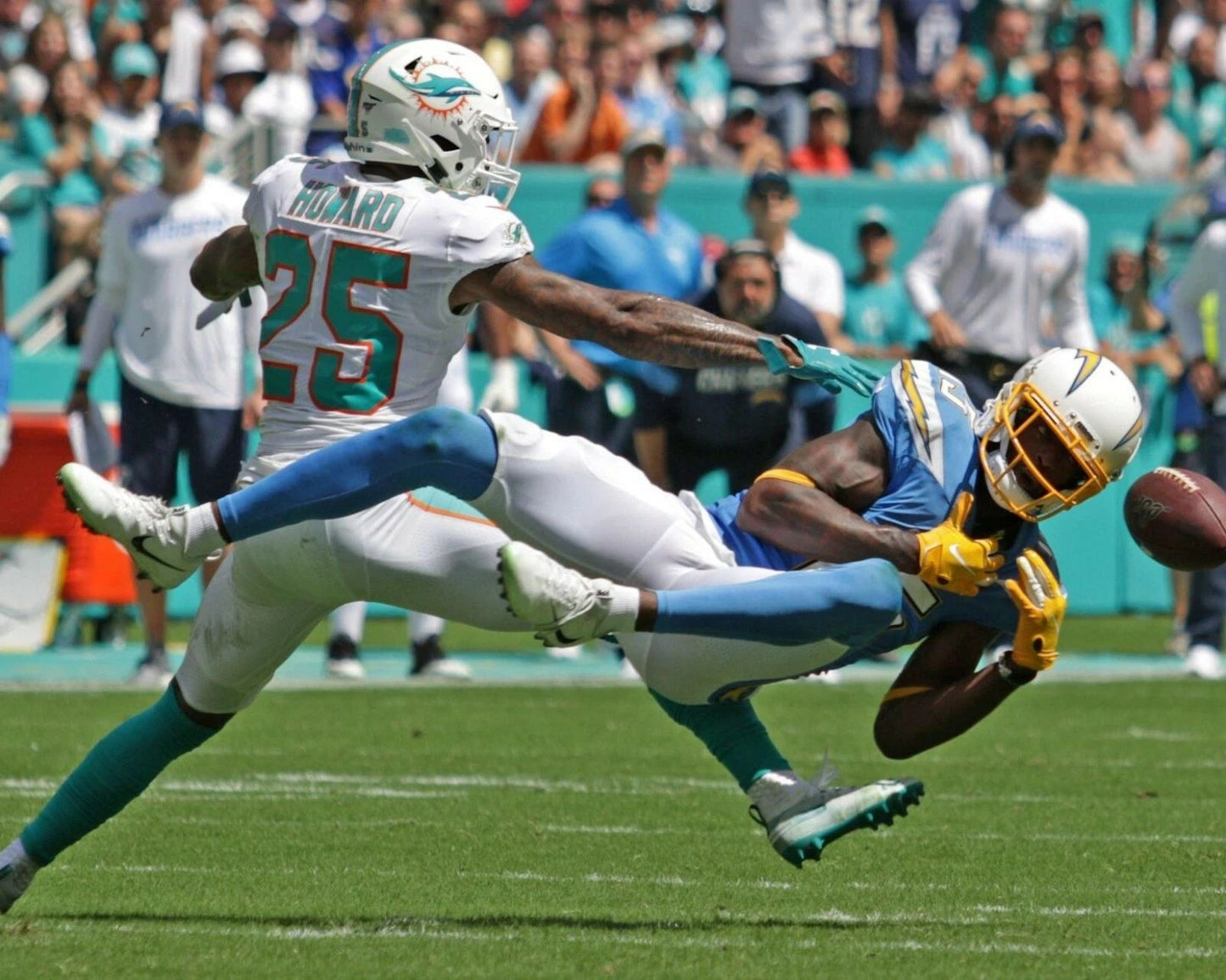 Xavien Howard Keychain Miami Dolphins Picture Nfl Football Vs Chargers