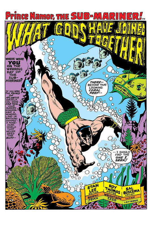 Xman Classic Comic Book Sub Mariner At Home Decor Poster