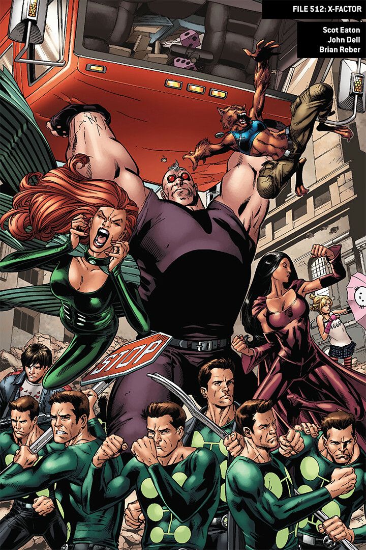 Xmen X Factor Strong Guy Vs Cyber Art Print Decor Poster