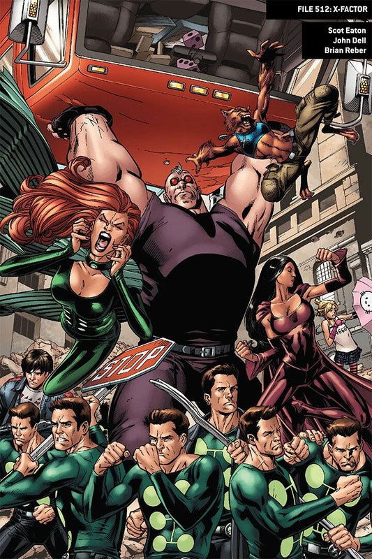 Xmen X Factor Strong Guy Vs Cyber Art Print Decor Poster