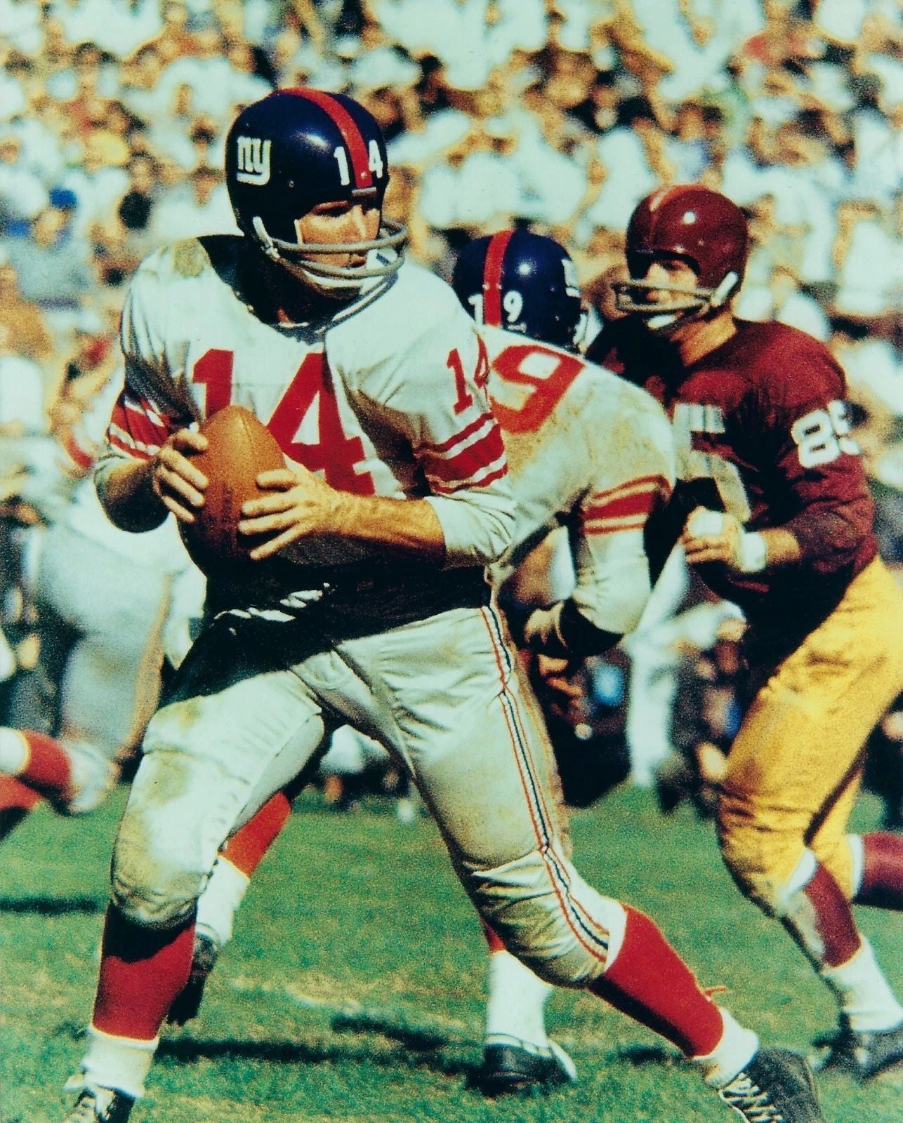 Y.A. Tittle Photo New York Giants Ny Nfl Football Vs Redskins