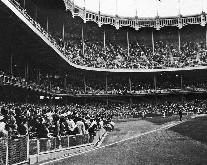 Yankees Stadium In Right Field Line Glossy Photo Print Baseball Poster