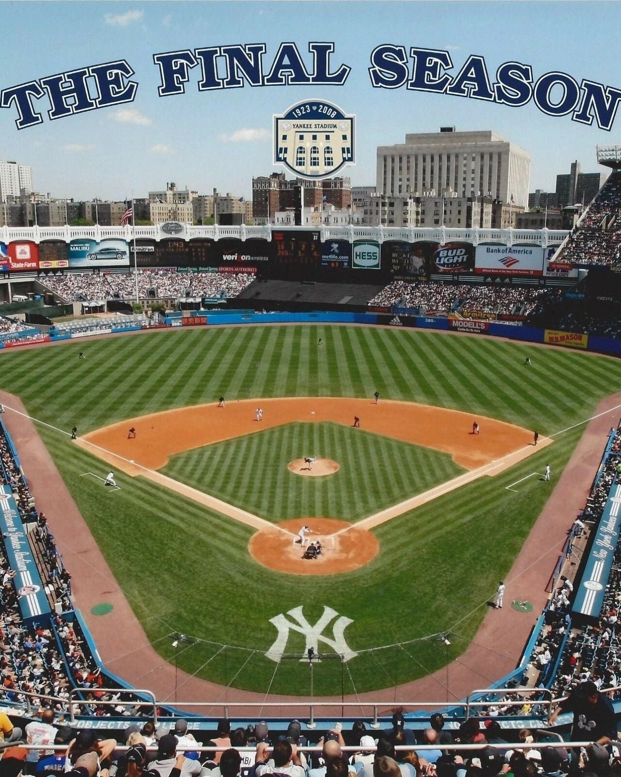 Yankee Stadium Final Season Photo Baseball Picture New York Yankees Ny 2008