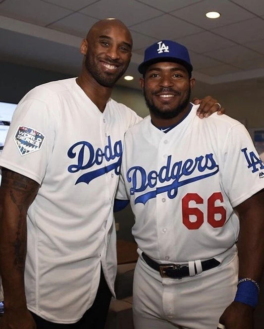 Yasiel Puig & Kobe Bryant Photo Los Angeles Dodgers La Baseball Close Up