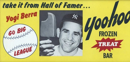 Yogi Berra Photo New York Yankees Baseball Picture Yoo Hoo Ad Wide Border