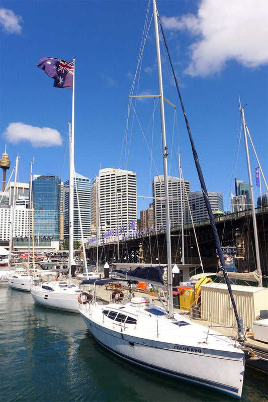 Yacht Near Victoria Wharf Print Wall Art Home Decor Poster