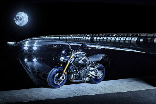 Yamaha Mt 10 Sports Model Motorcycle Night Speed Art Home Decor Poster