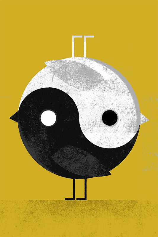 Yin Yang In Color Psychedelic Picture Painting Wall Art Home Poster