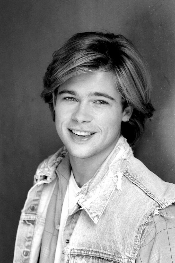 Young Brad Pitt Black White Vintage Picture Jigsaw Puzzle