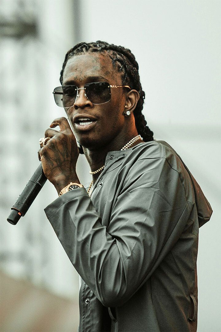 Young Thug Rap Music Hip Hop Singer Star Painting Keychain