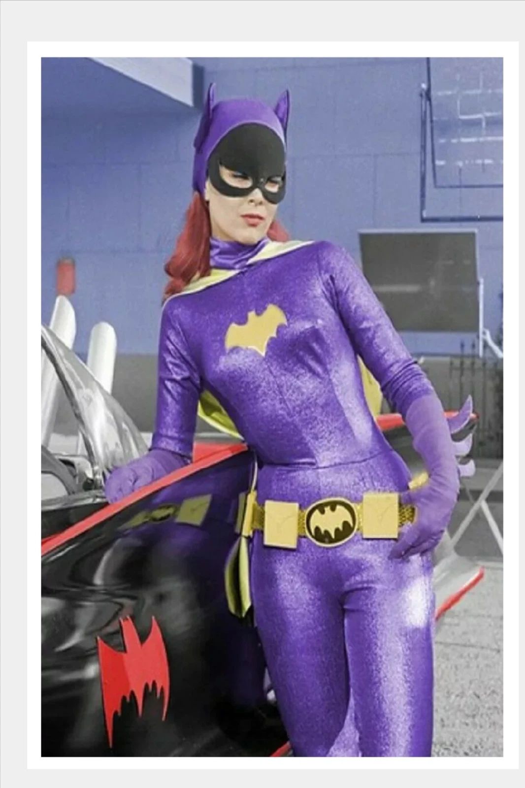 Yvonne Craig Batgirl & Batmobile From Classic Batman Tv Show Photo Poster