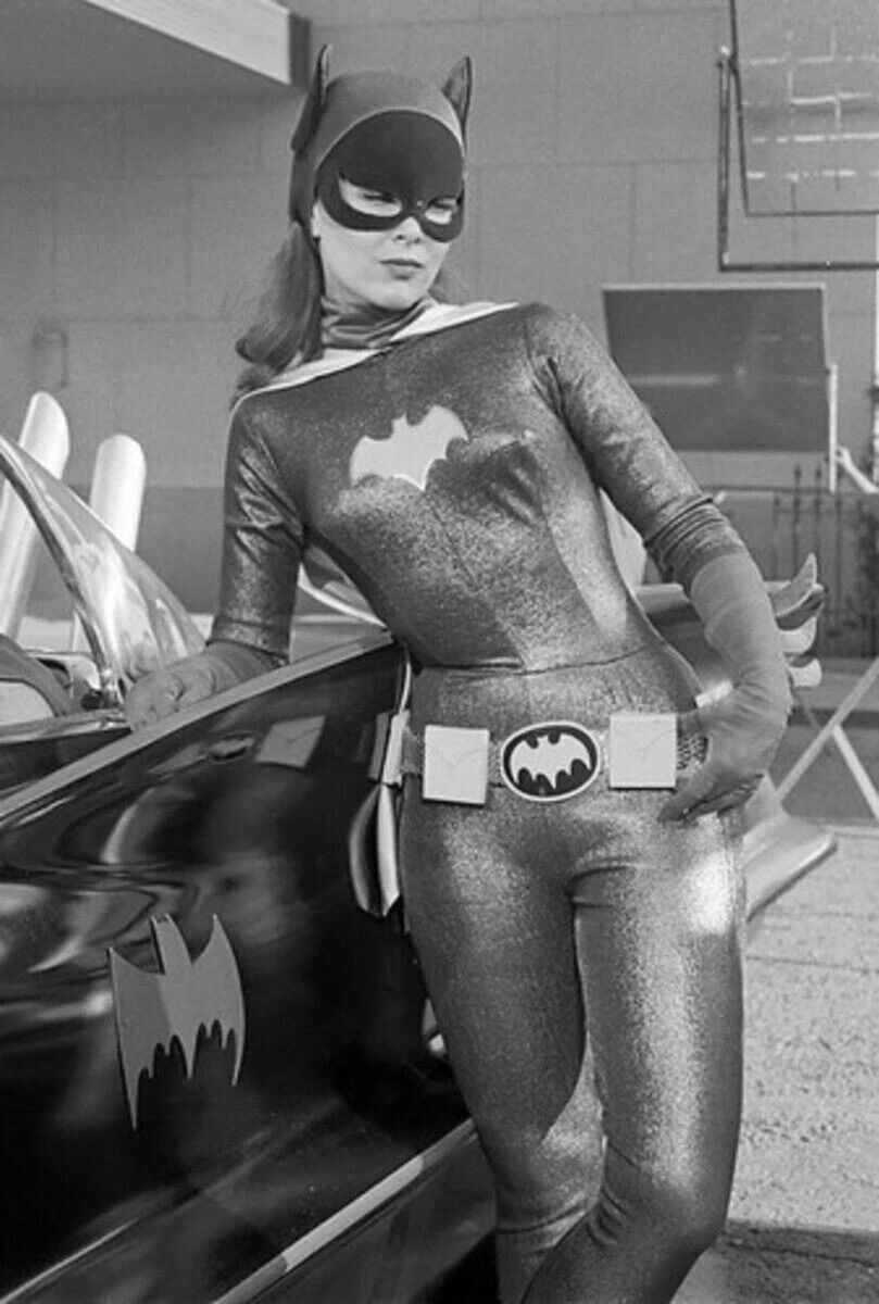 Yvonne Craig Batgirl W Batmobile Classic Batman Tv Show Picture Photo