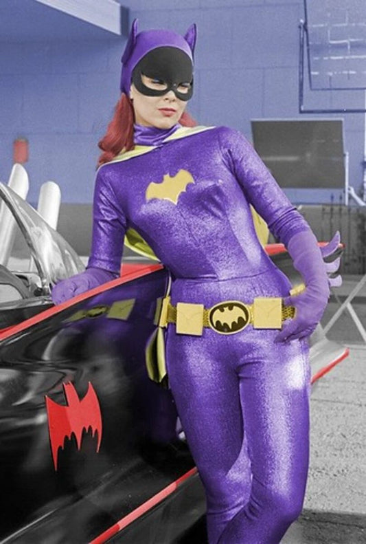 Yvonne Craig Batgirl W Batmobile Classic Batman Tv Show Picture Photo 1
