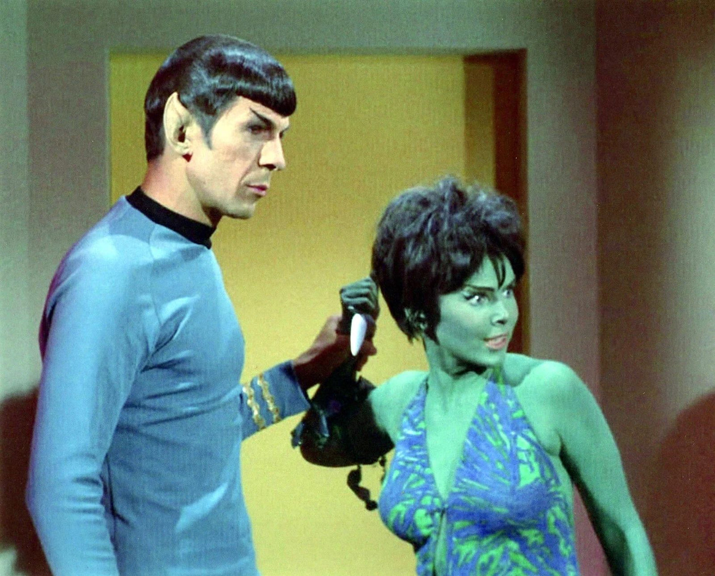 Yvonne Craig & Leonard Nimoy Mr. Spock & Marta Star Trek Tv Show Keychain 8 X 10