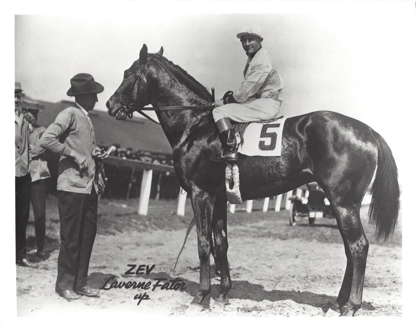 Zev Keychain Horse Racing Picture Jockey Laverne Fator