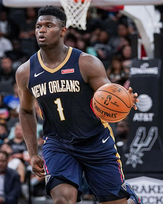Zion Williamson Photo New Orleans Pelicans Basketball Nba With Ball