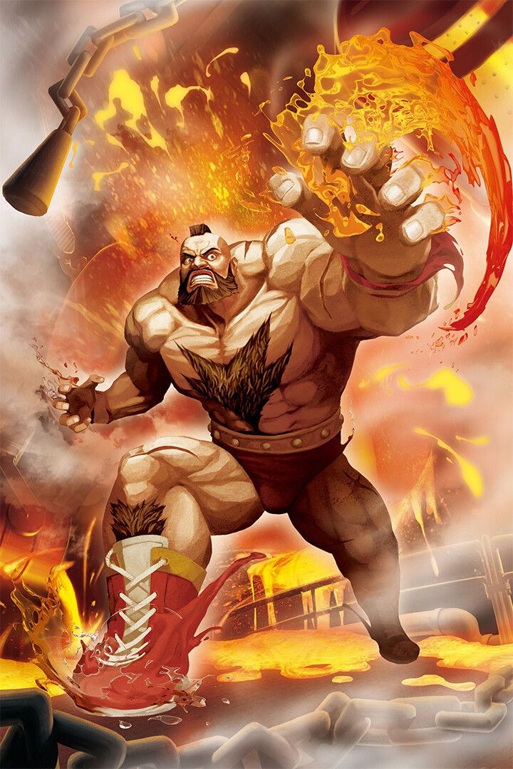 Zangief Street Fighter Red Cyclone Art Print Decor Poster