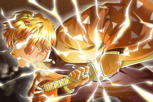 Zenitsu Demon Slayer Anime Adventure Action Jigsaw Puzzle