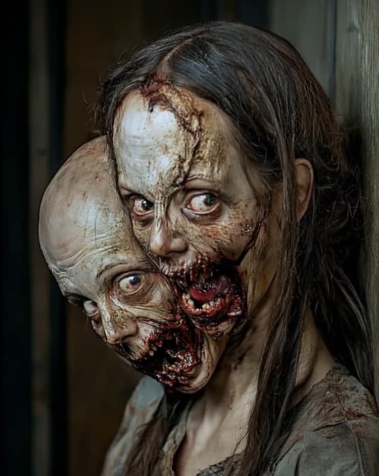 Zombie Double Face Keychain