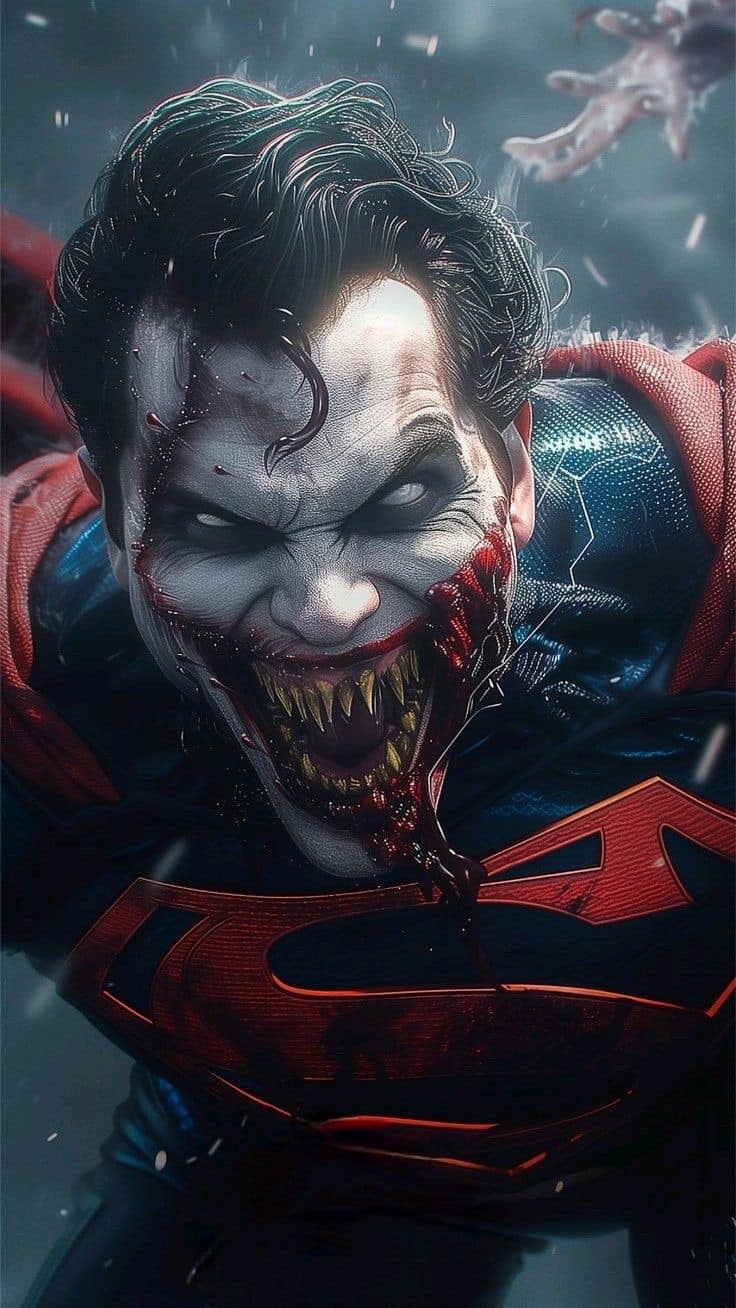 Zombie Superman Portrait Magnet