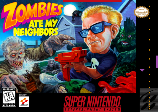 Zombies Ate My Neighbors (Usa, Variant) Snes Print Poster