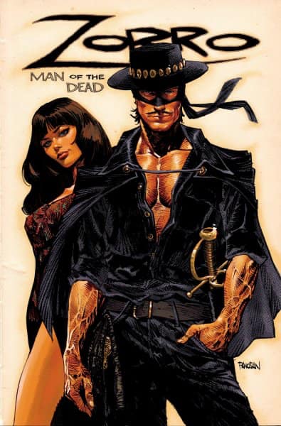 Zorro Man Of The Dead Cover Art Keychain